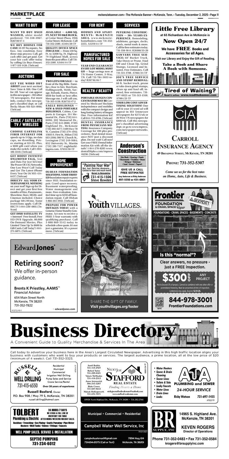 McKenzie Banner Marketplace 12-2-25