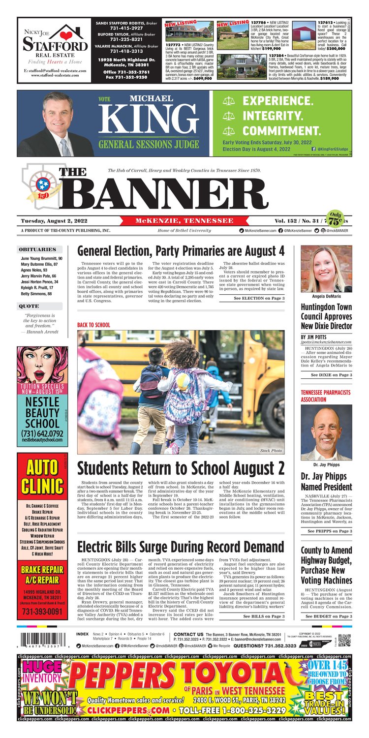 McKenzie Banner August 2, 2022