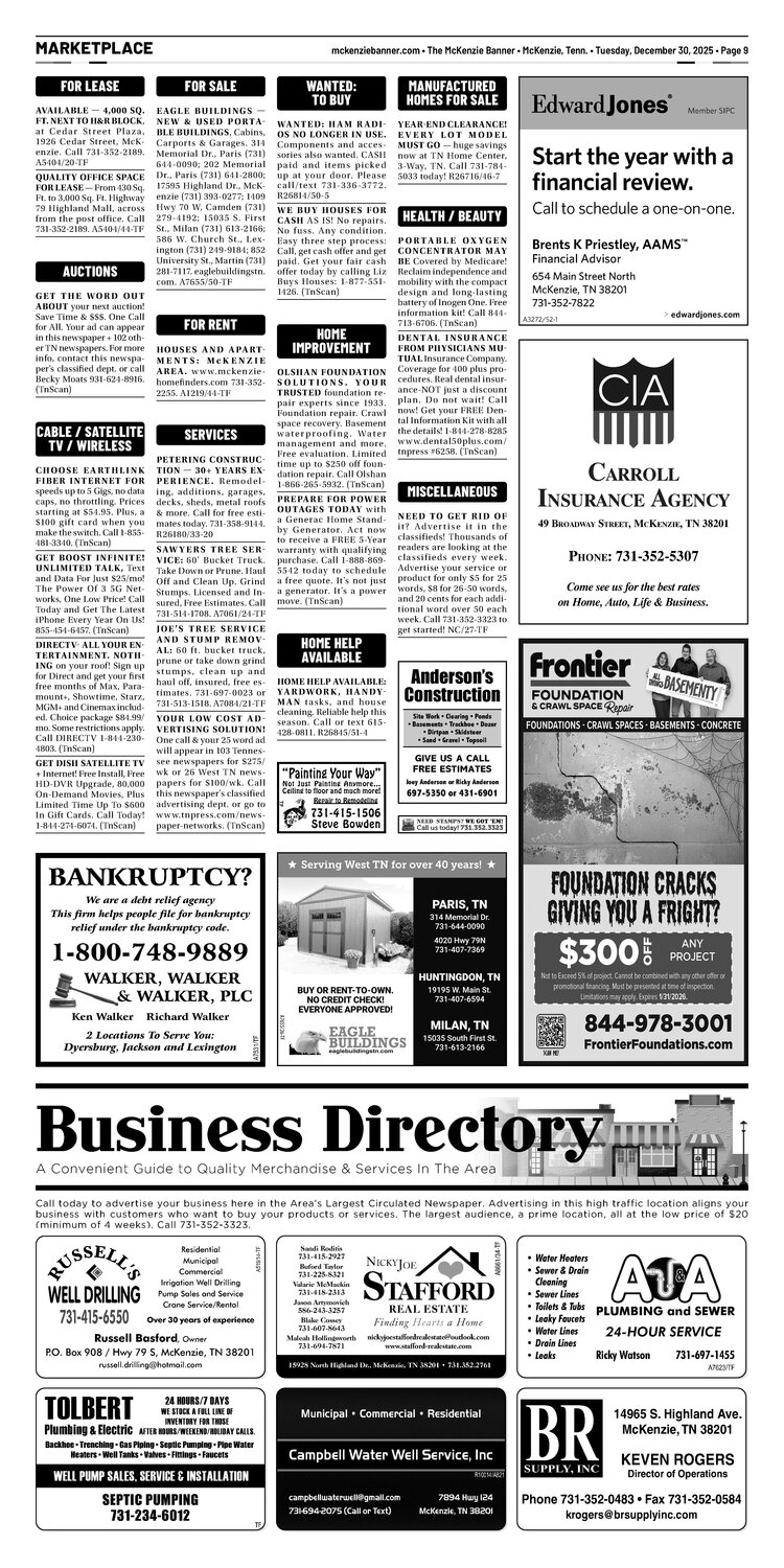 McKenzie Banner Marketplace 12-30-25