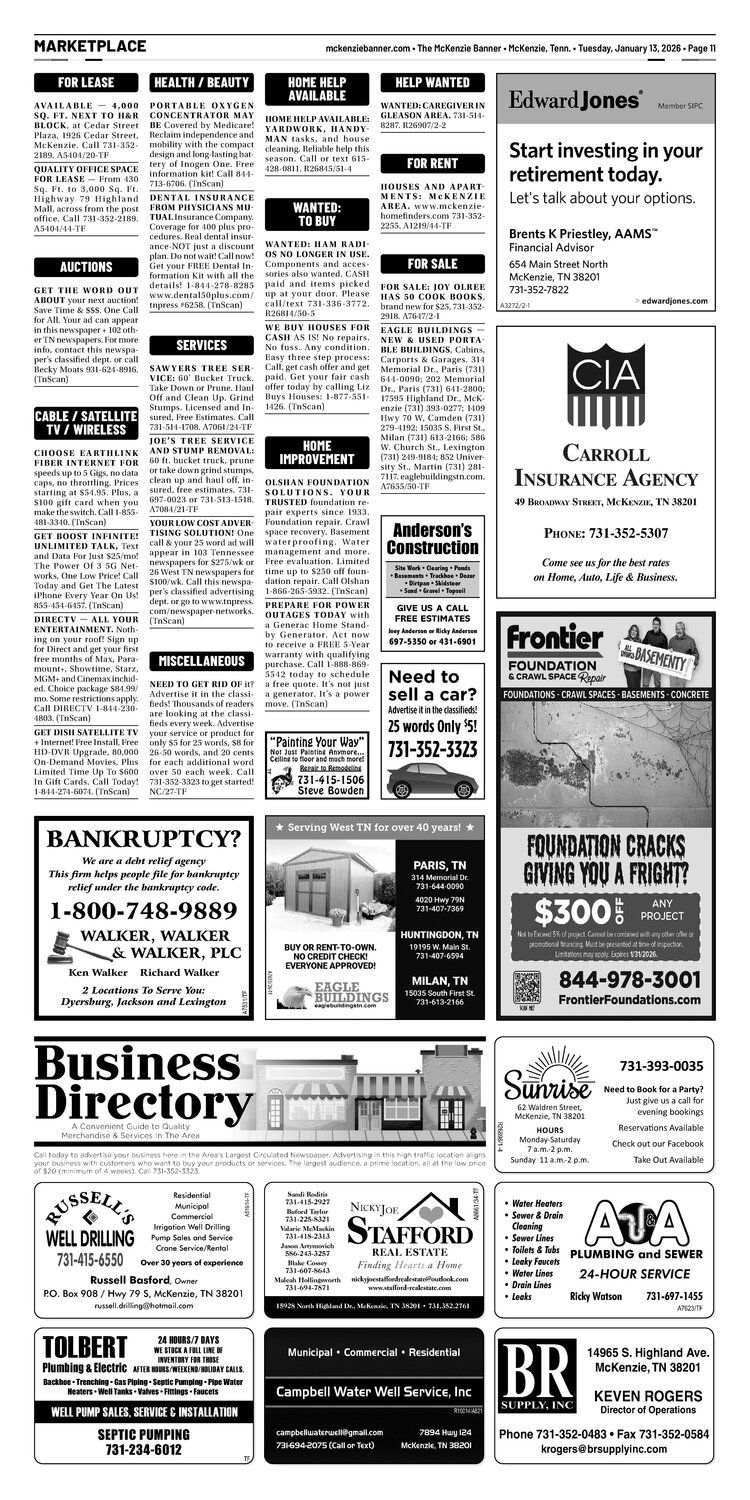 McKenzie Banner Marketplace 1-13-26