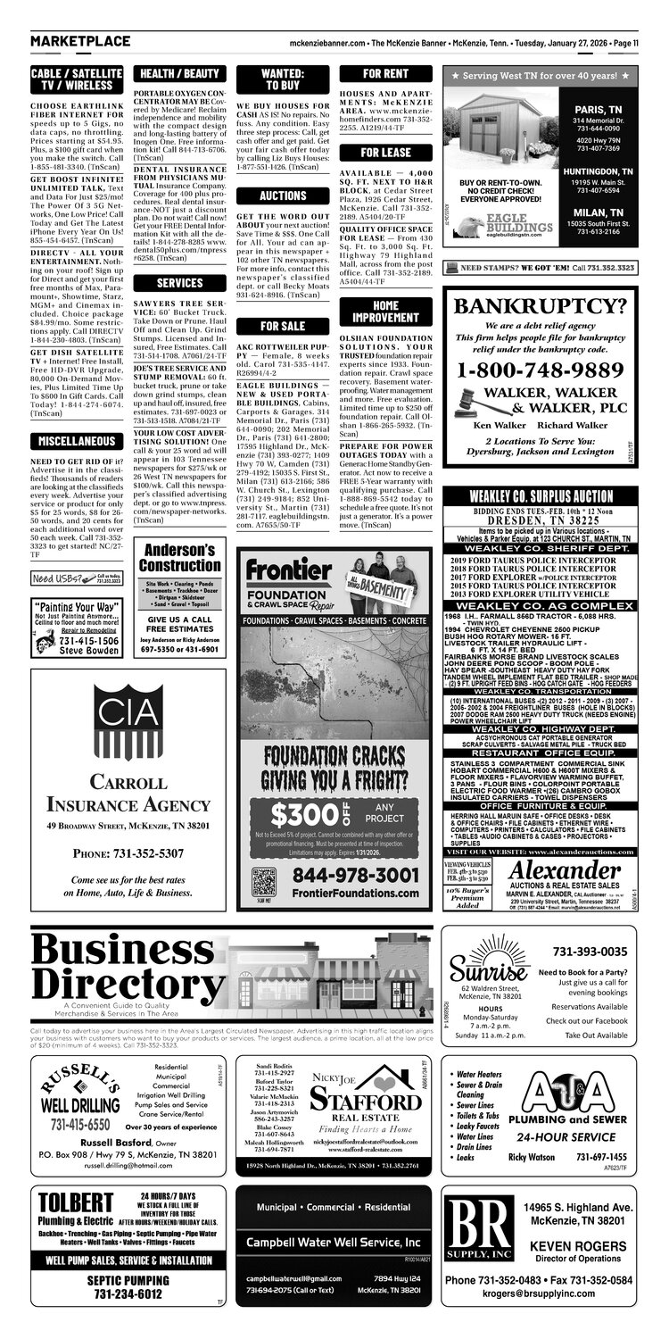 McKenzie Banner Marketplace 1-27-26