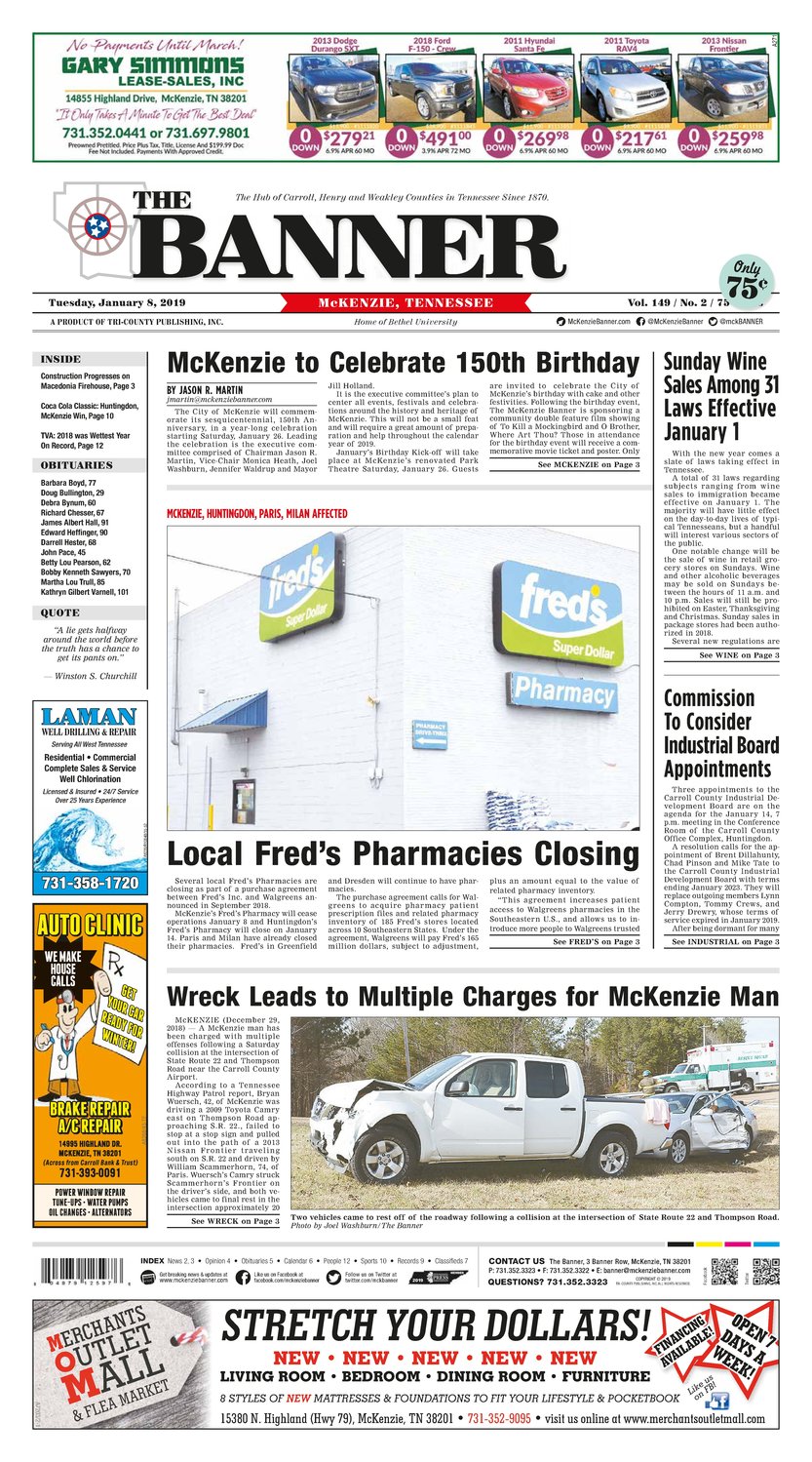 McKenzie Banner Jan. 8, 2019