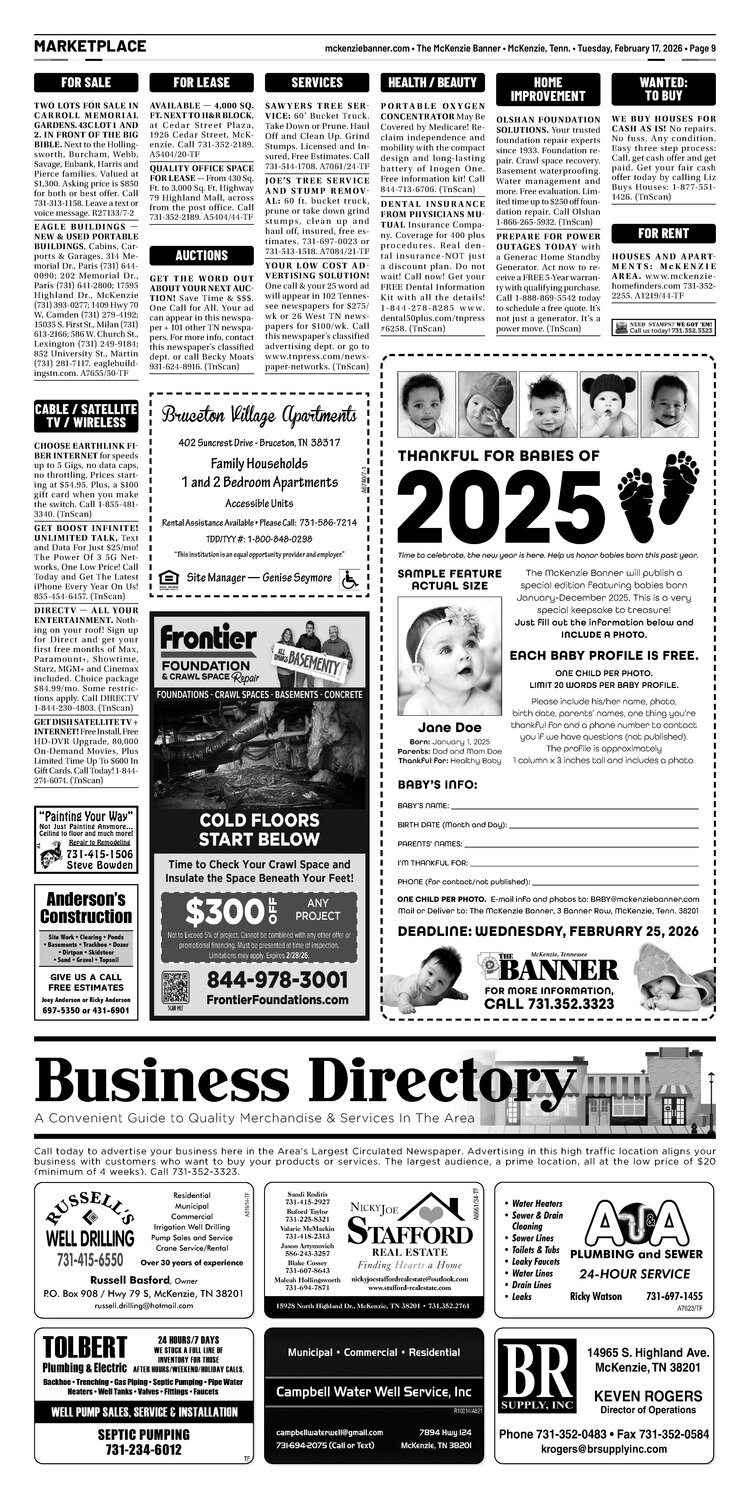 McKenzie Banner Marketplace 2-17-26