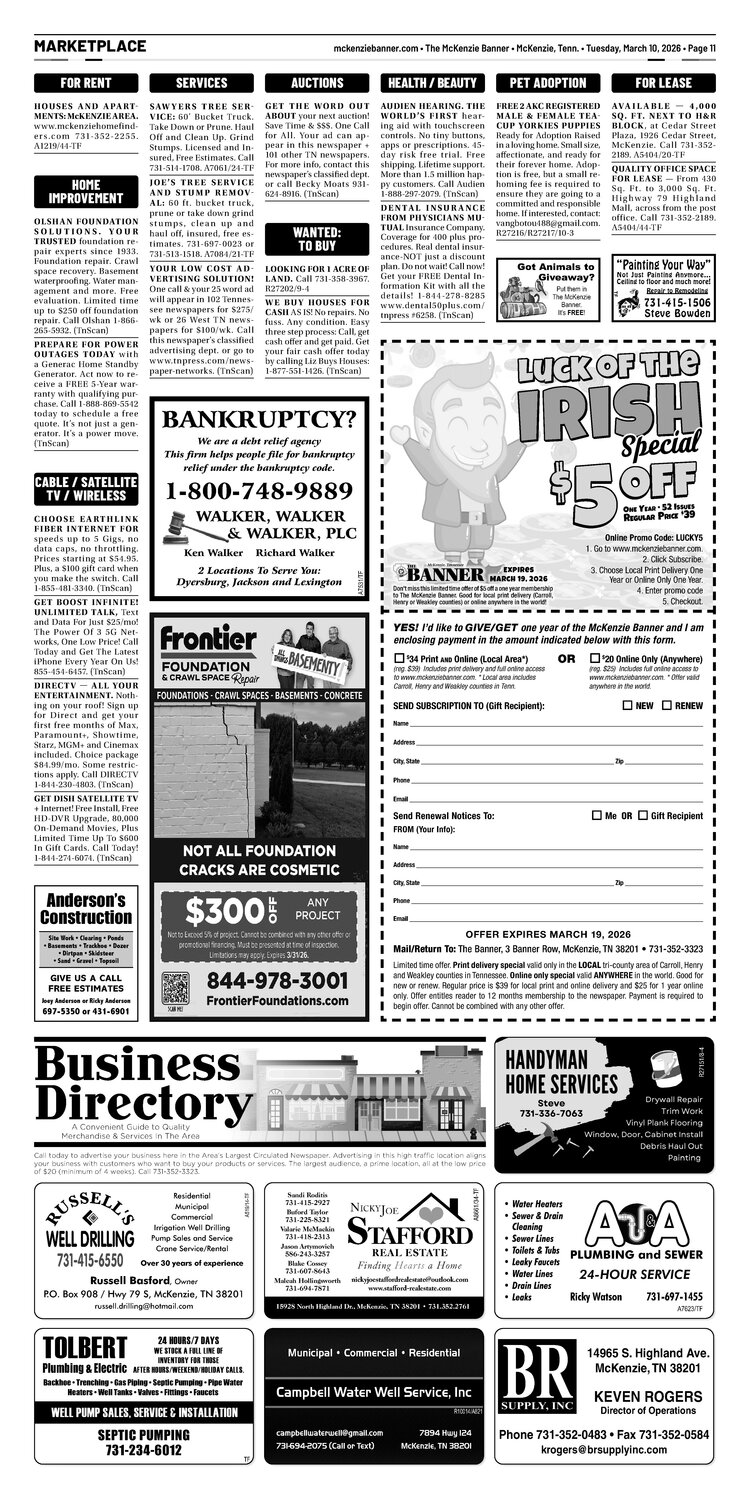 McKenzie Banner Marketplace 3-10-26