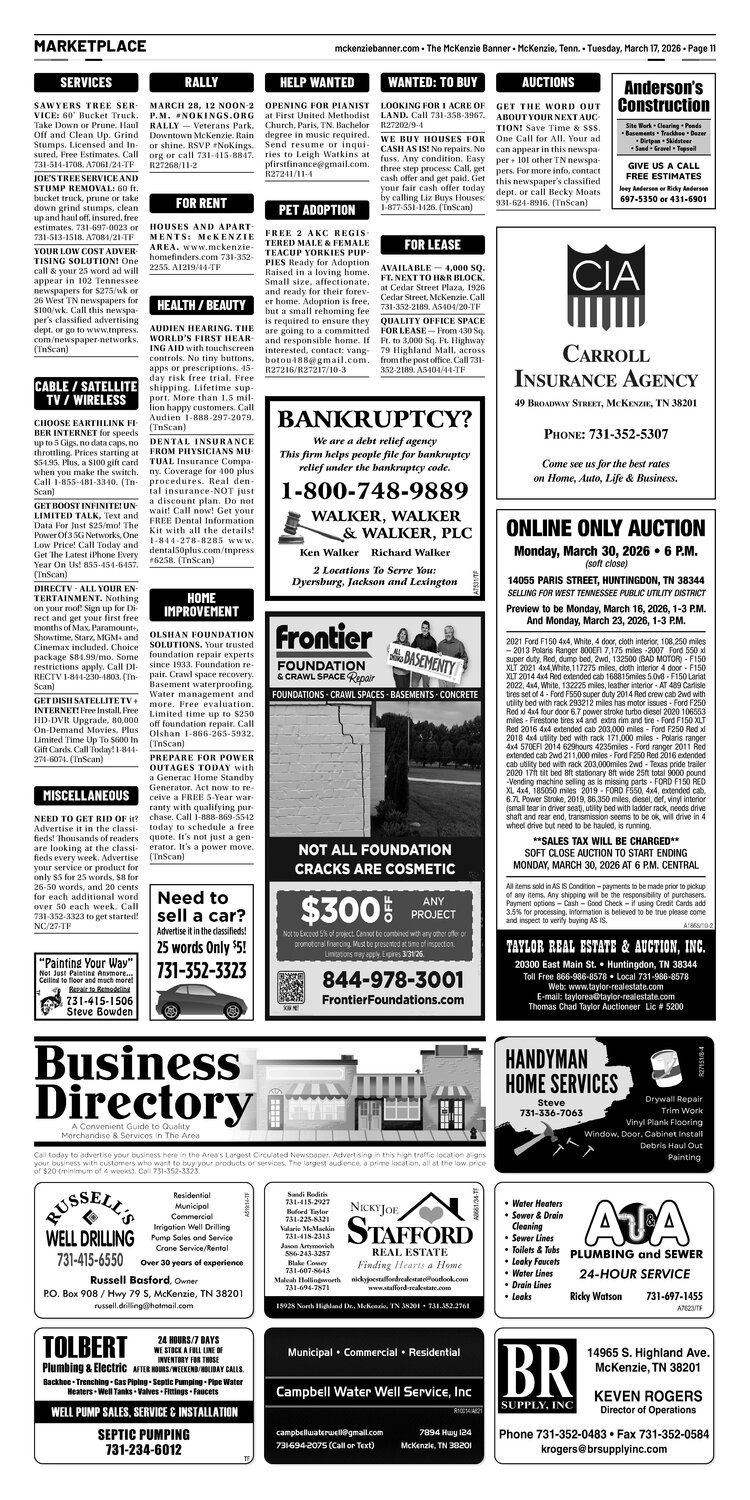 McKenzie Banner Marketplace 3-17-26
