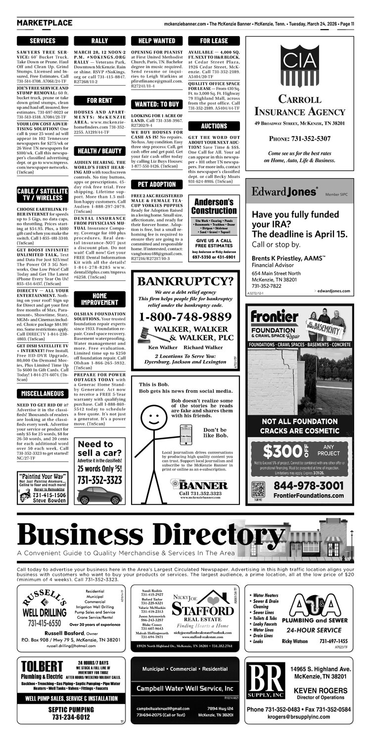 McKenzie Banner Marketplace 3-24-26