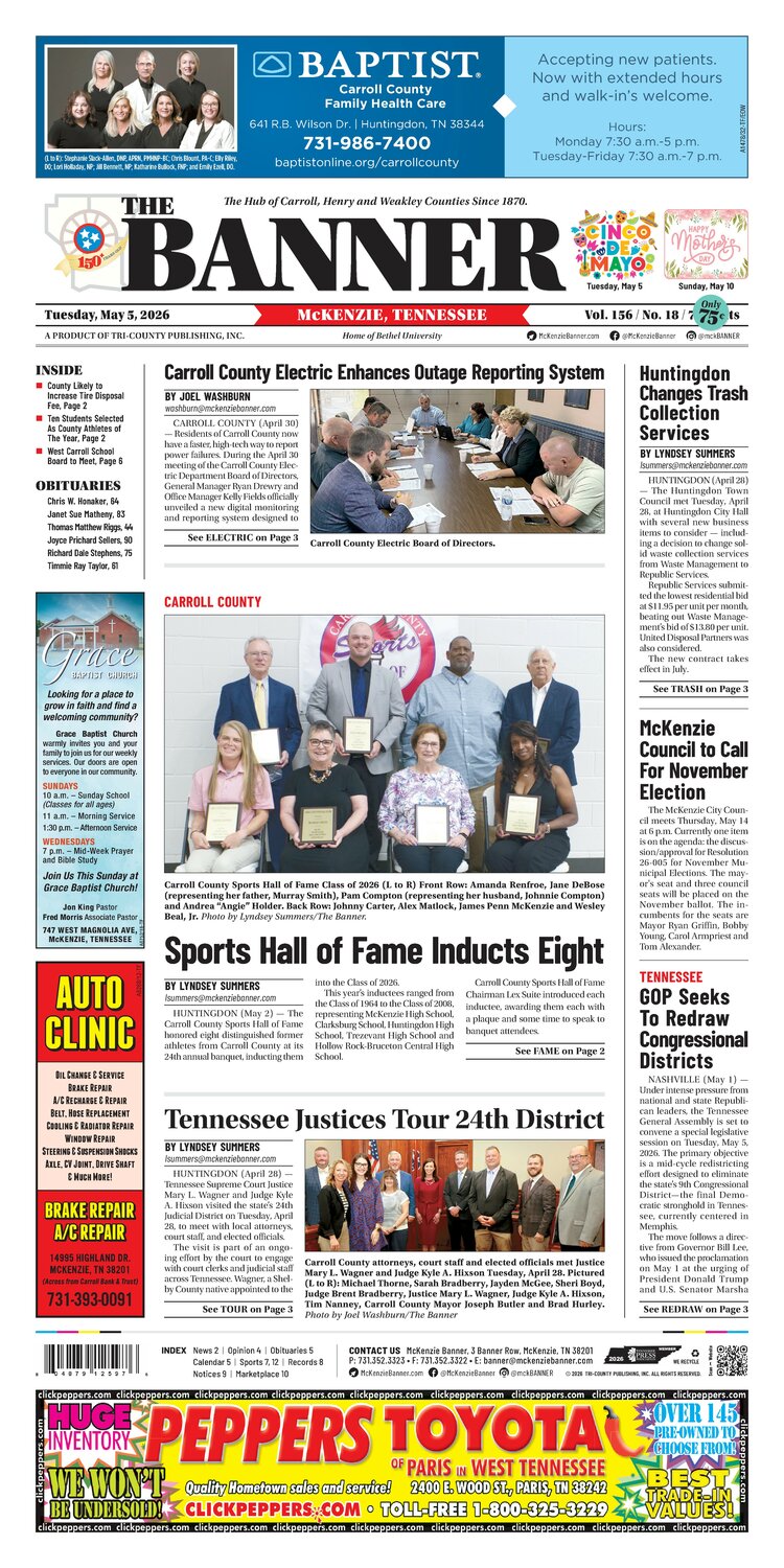 McKenzie Banner May 5, 2026