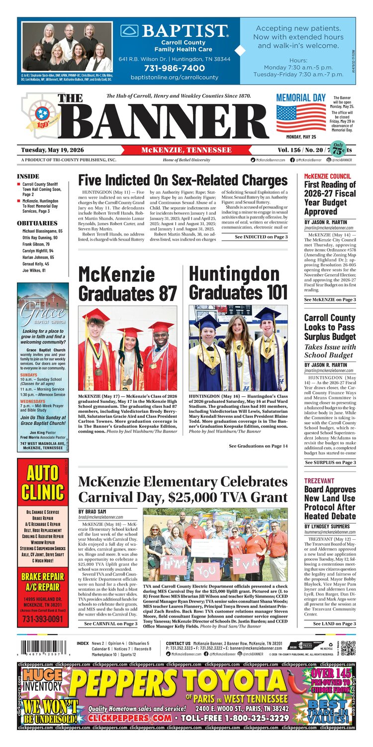 McKenzie Banner May 19, 2026