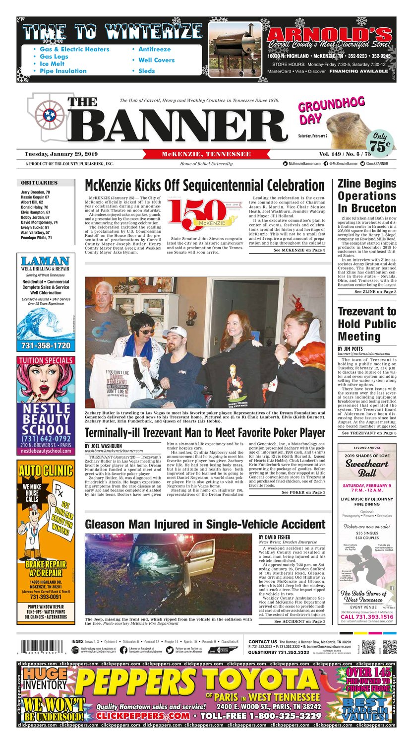 McKenzie Banner Jan. 29, 2019