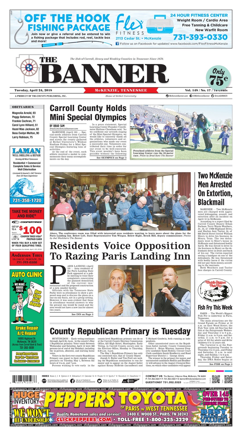 McKenzie Banner Apr. 24, 2018