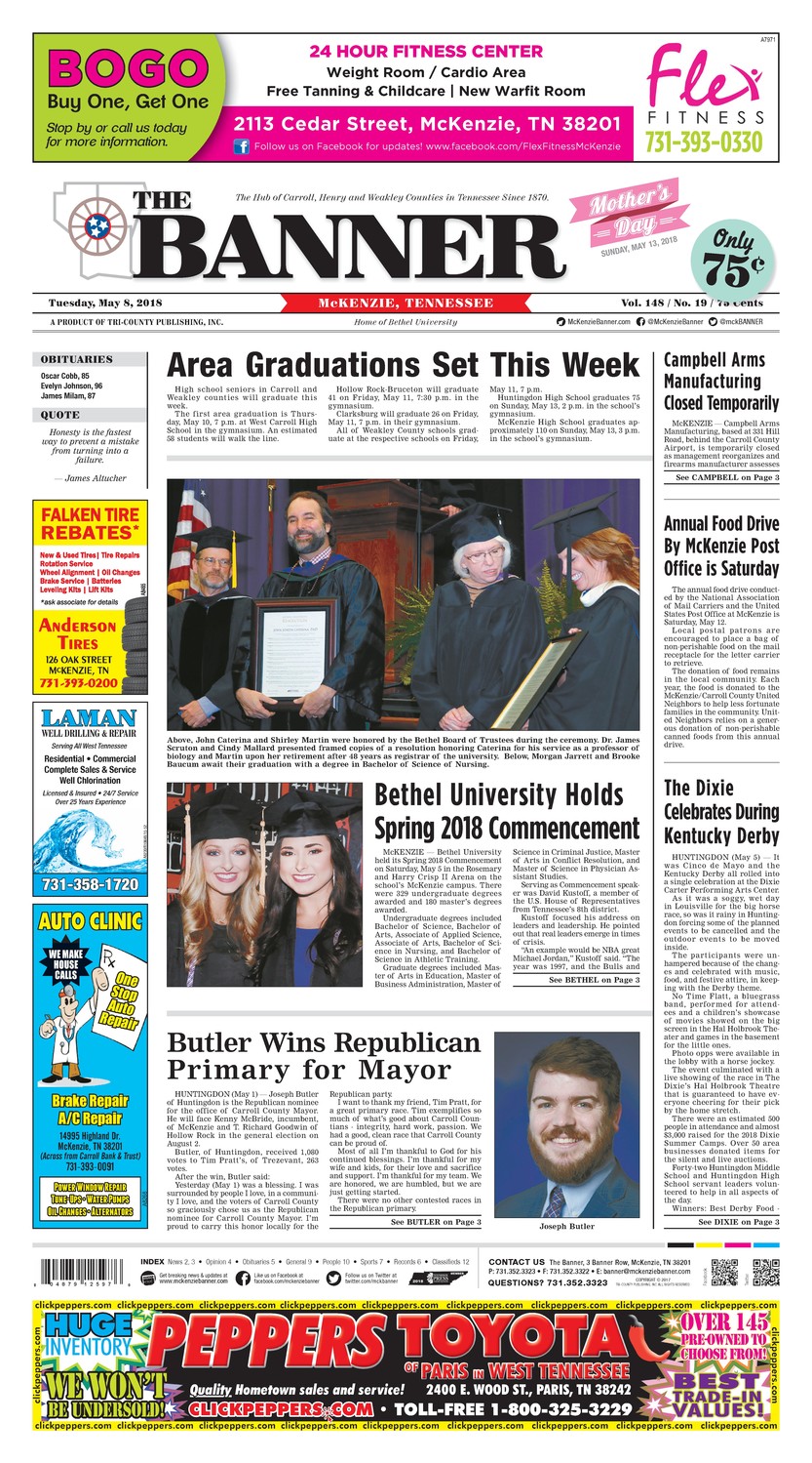 McKenzie Banner May. 8, 2018