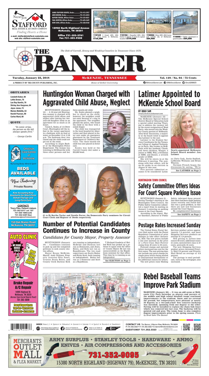 McKenzie Banner Jan. 23, 2018