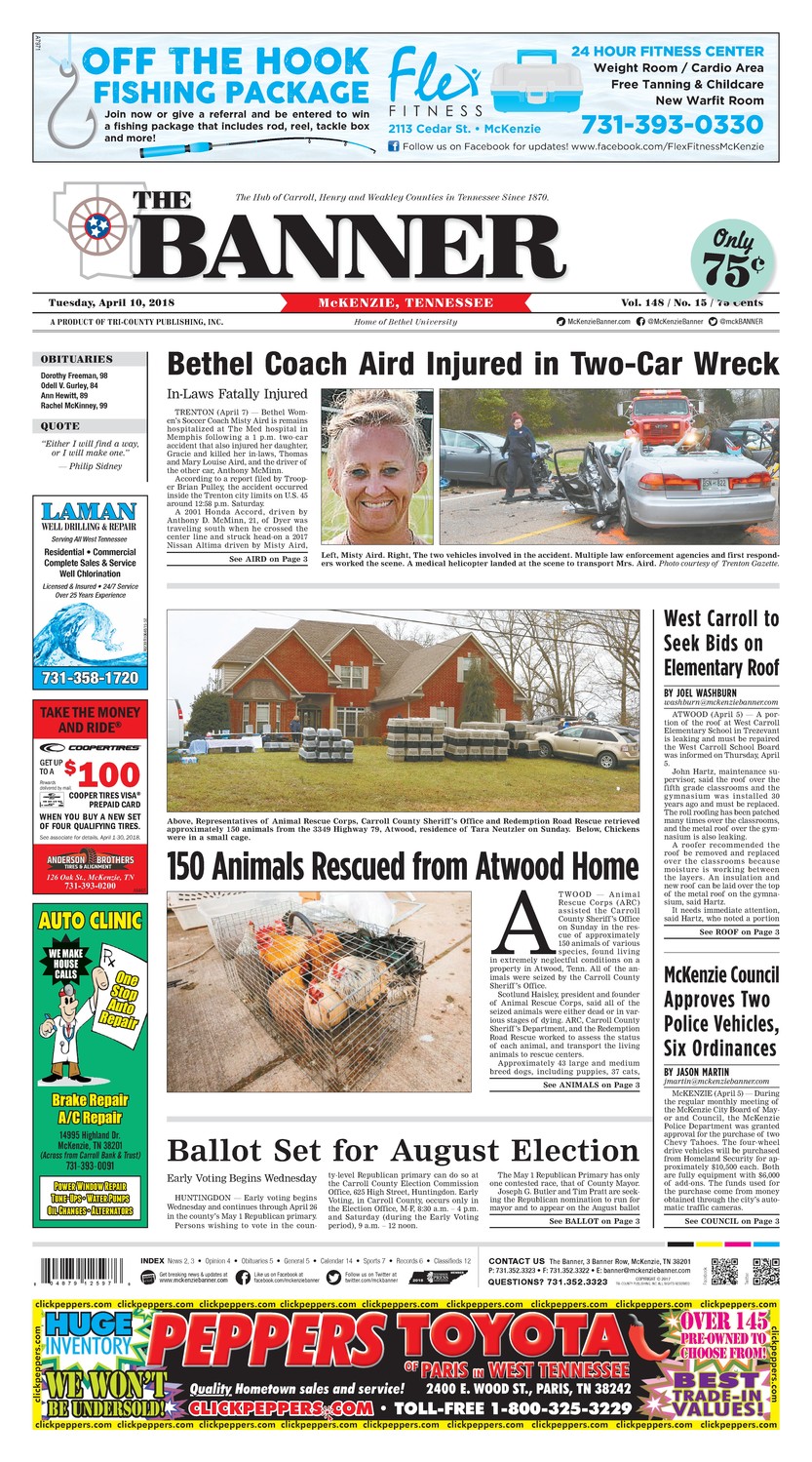 McKenzie Banner Apr. 10, 2018