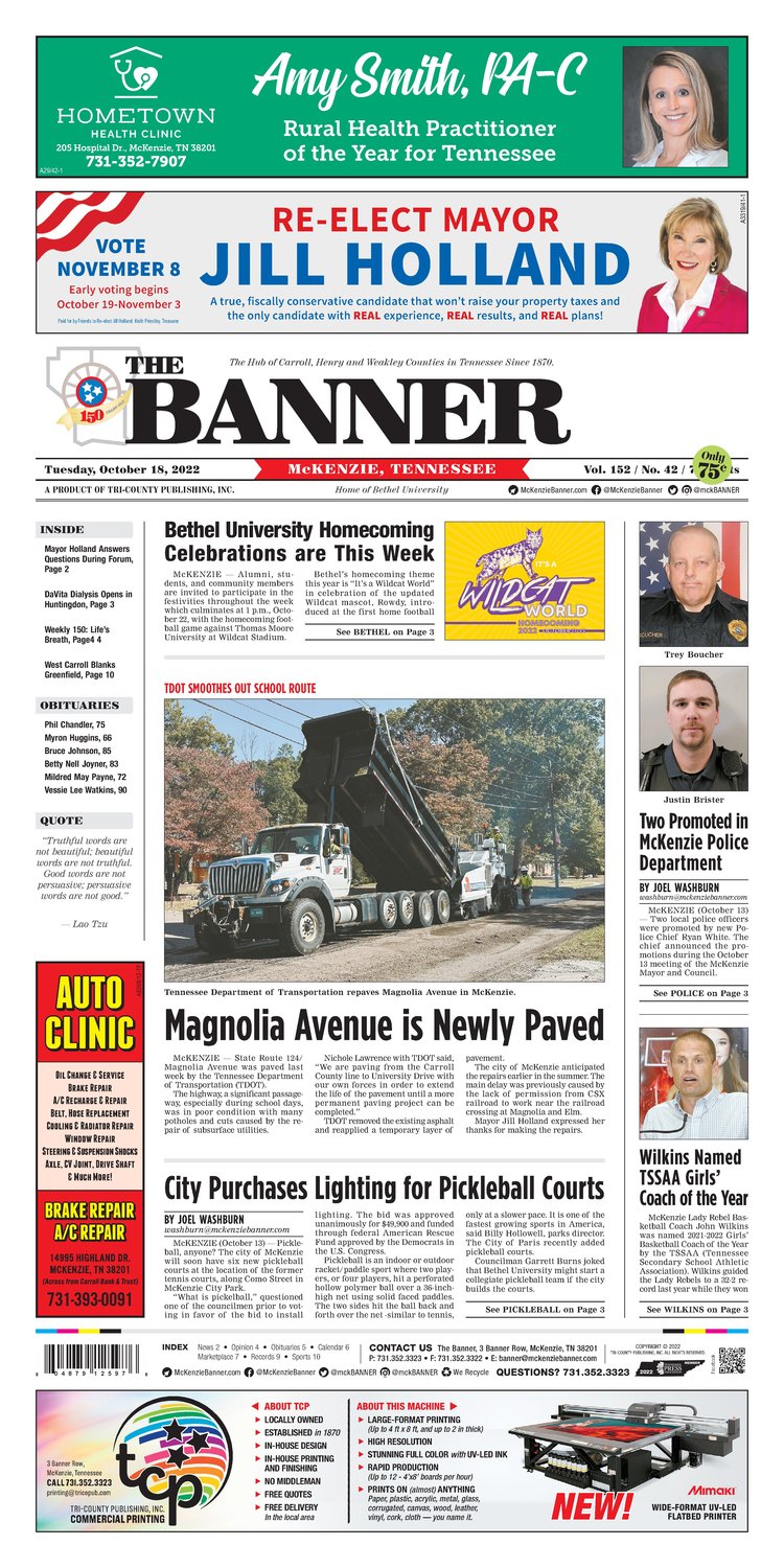 McKenzie Banner October 18, 2022