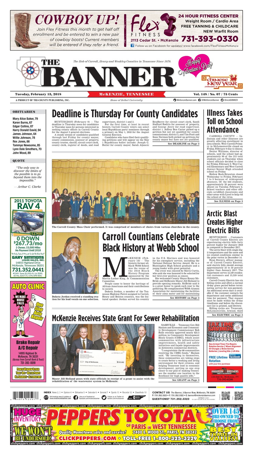 McKenzie Banner Feb. 13, 2018