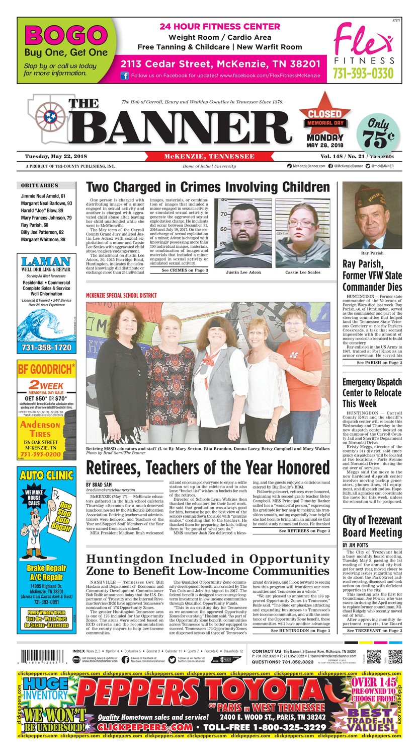 McKenzie Banner May. 22, 2018