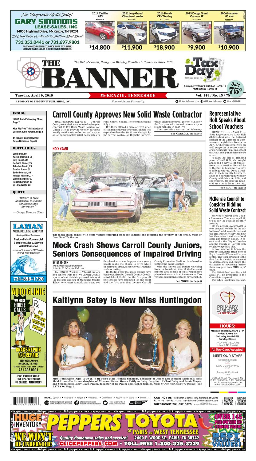 McKenzie Banner - April 9, 2019