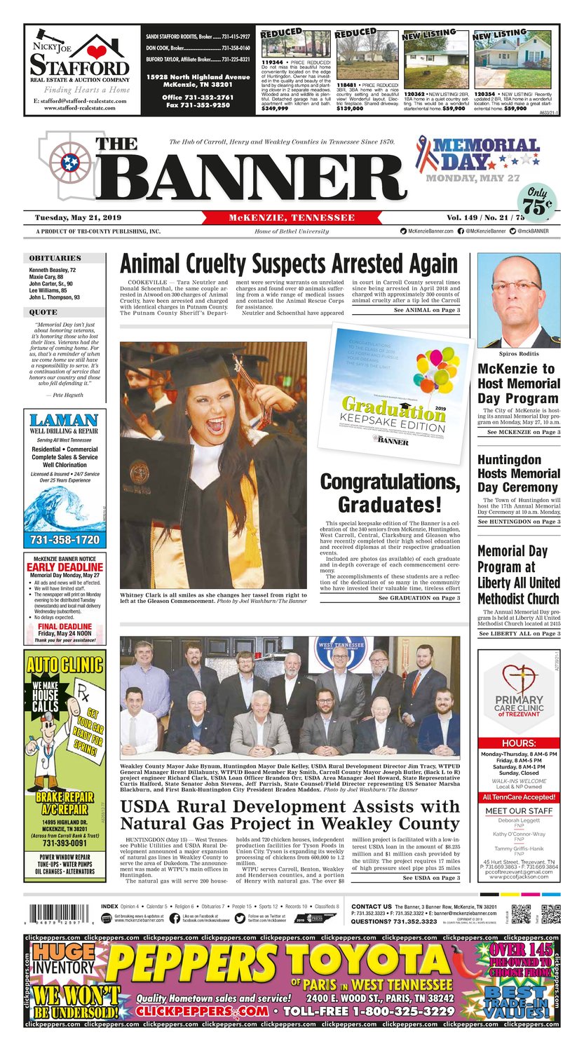 McKenzie Banner May 21, 2019