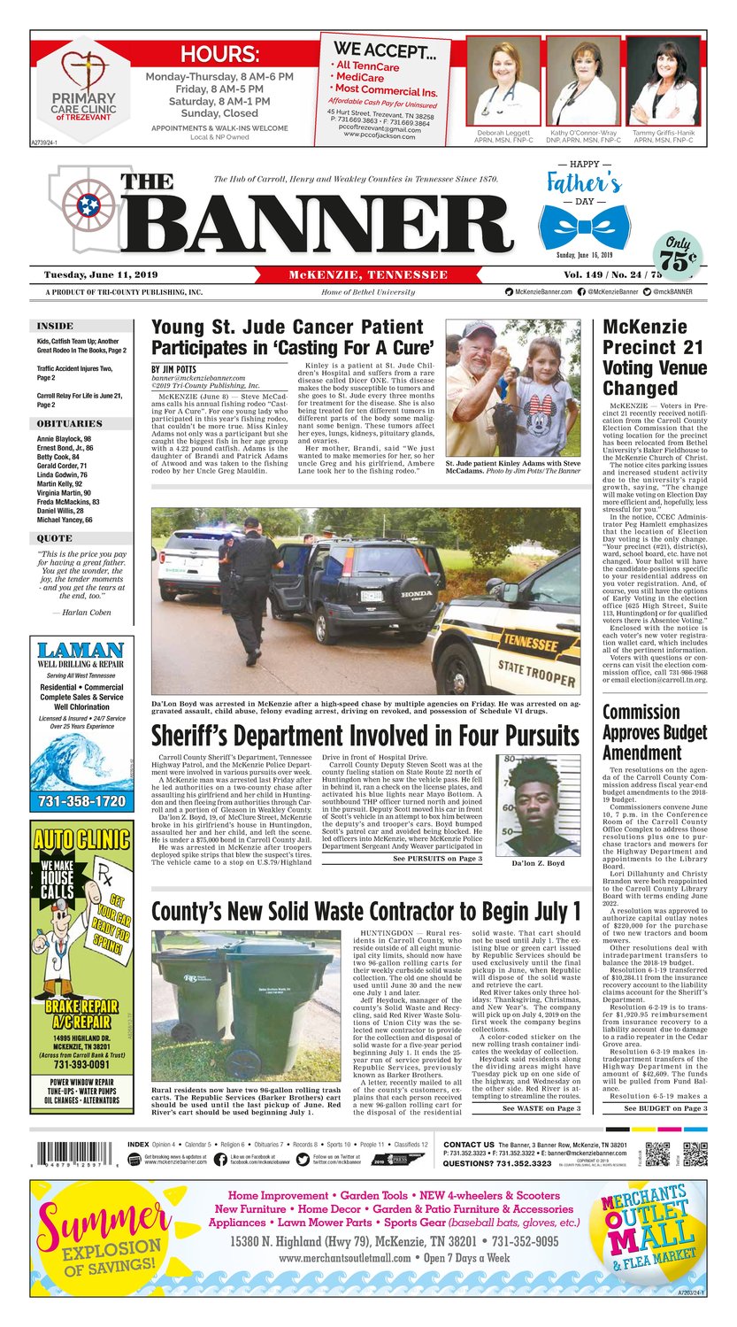 McKenzie Banner June 11, 2019