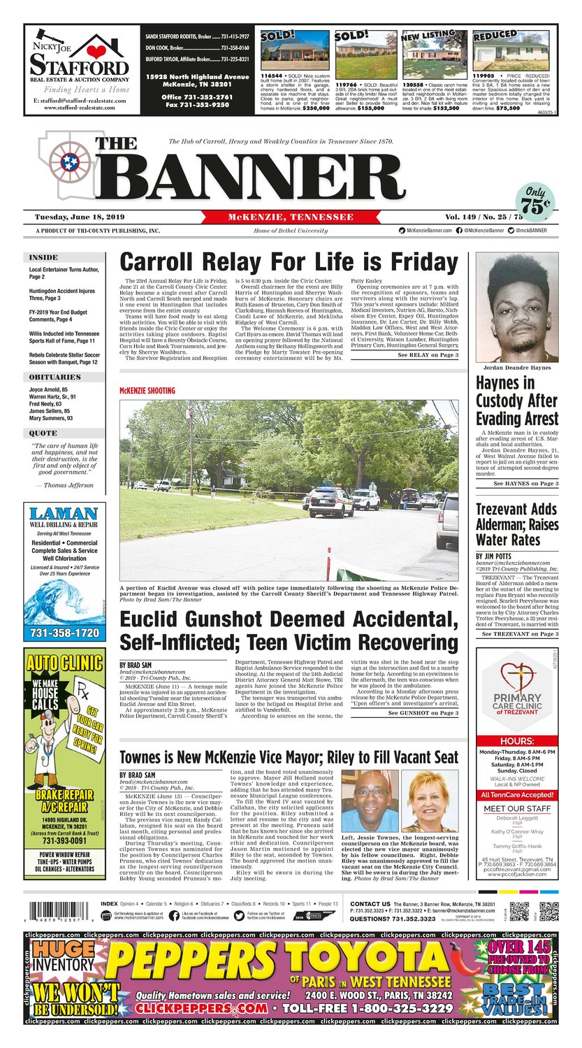 McKenzie Banner June 18, 2019