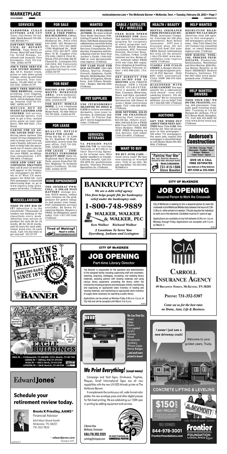 McKenzie Banner Classifieds 2-28-23