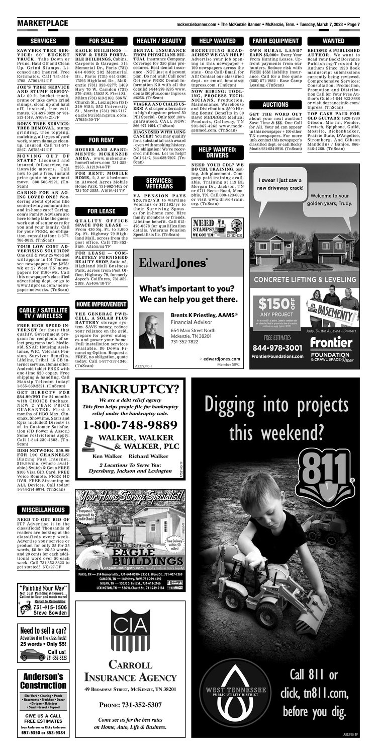 McKenzie Banner Classifieds 3-7-23
