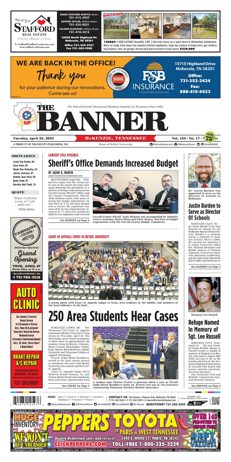 McKenzie Banner April 25, 2023