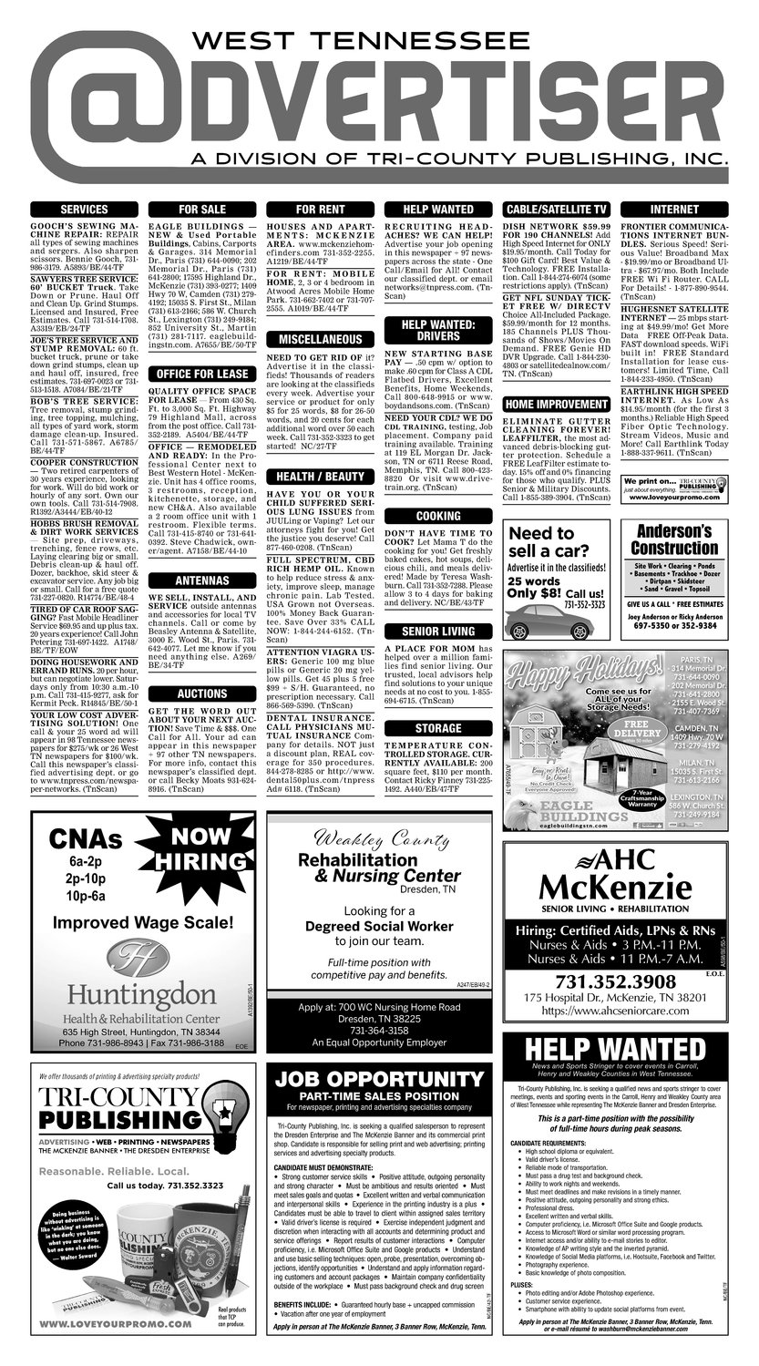 Classifieds - December 10, 2019
