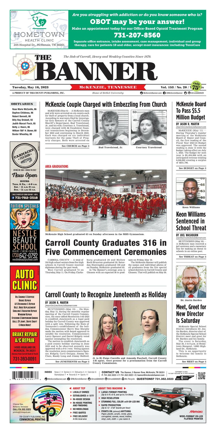 McKenzie Banner May 16, 2023