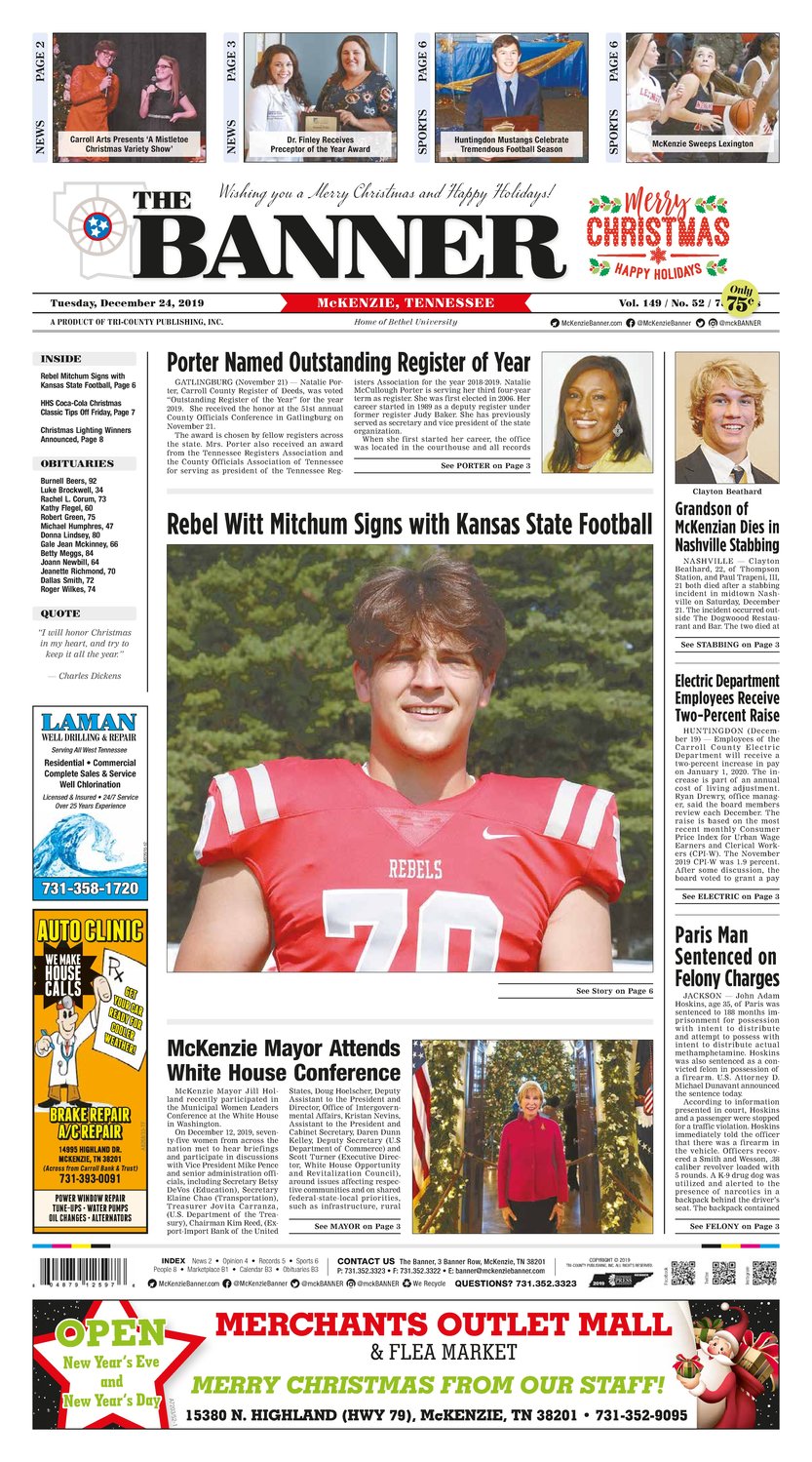 McKenzie Banner December 24, 2019