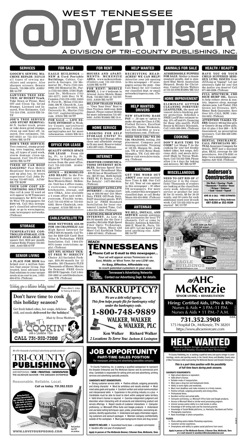 Classifieds - December 24, 2019
