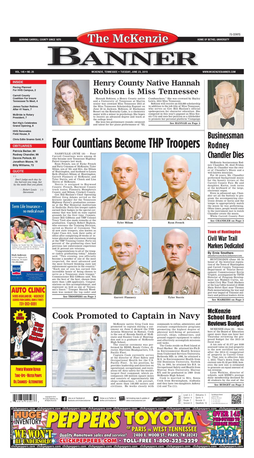 McKenzie Banner Jun. 23, 2015