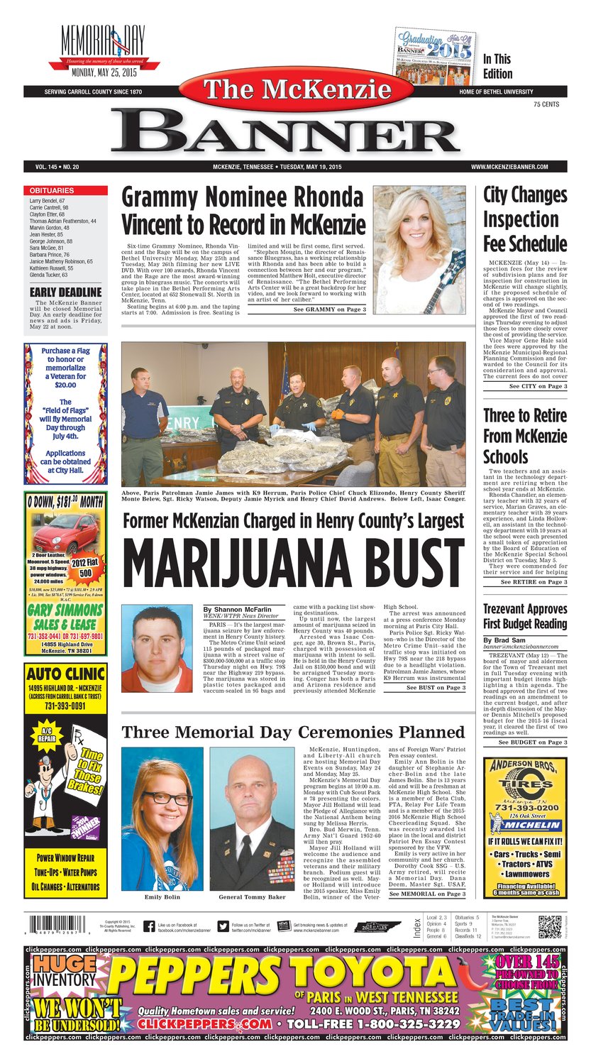 McKenzie Banner May. 19, 2015