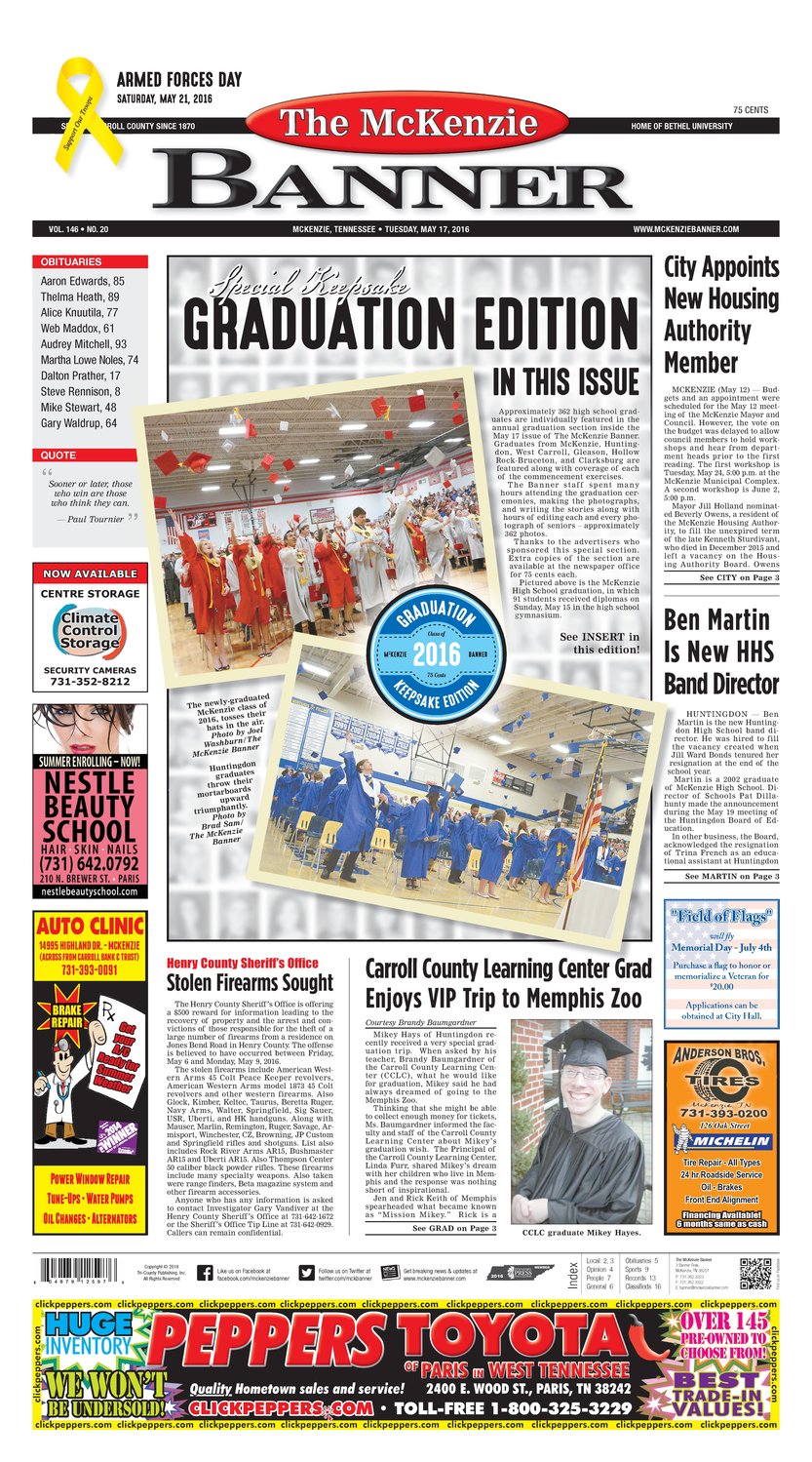 McKenzie Banner May. 17, 2016