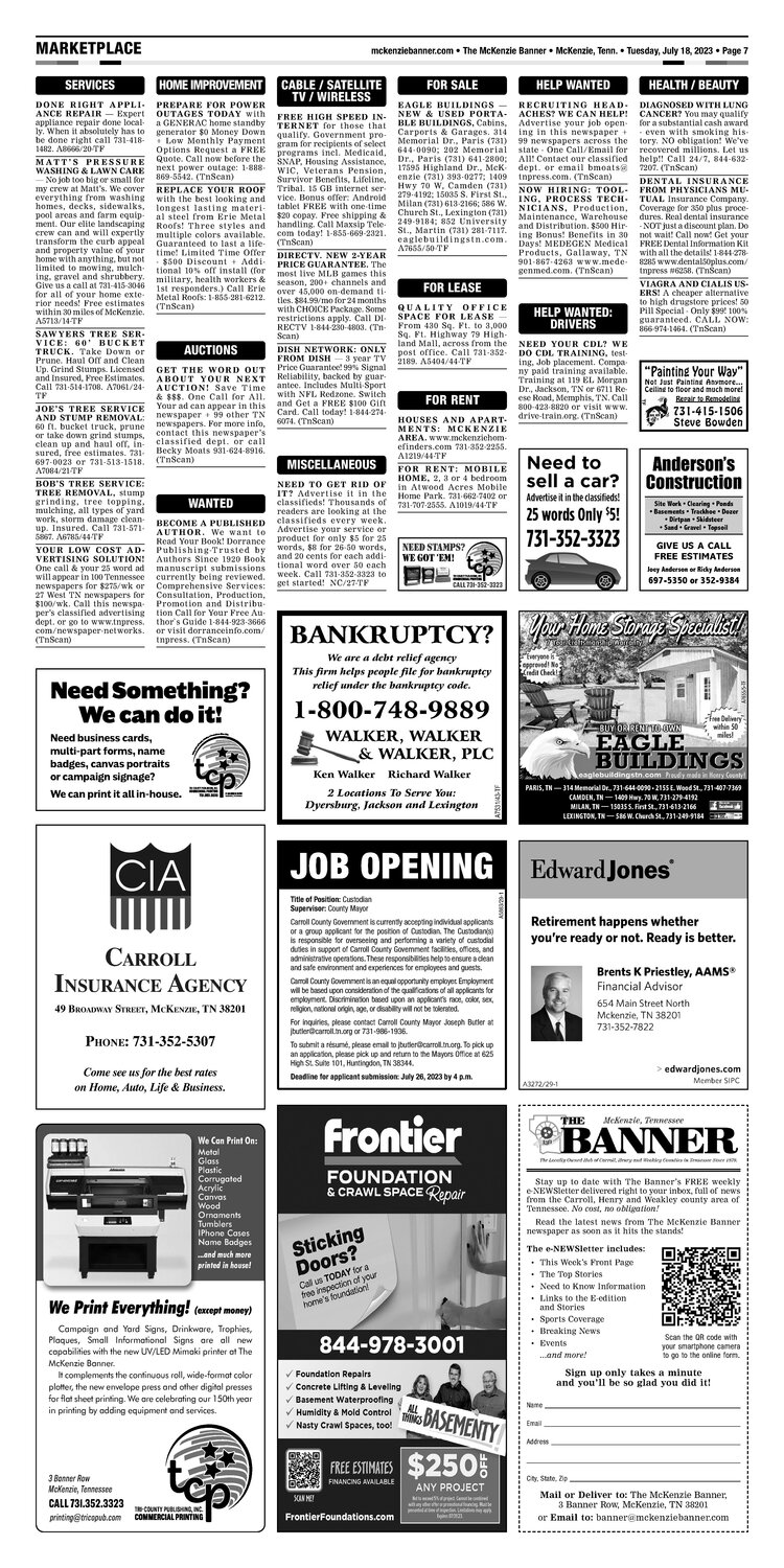 McKenzie Banner Marketplace 7-18-23