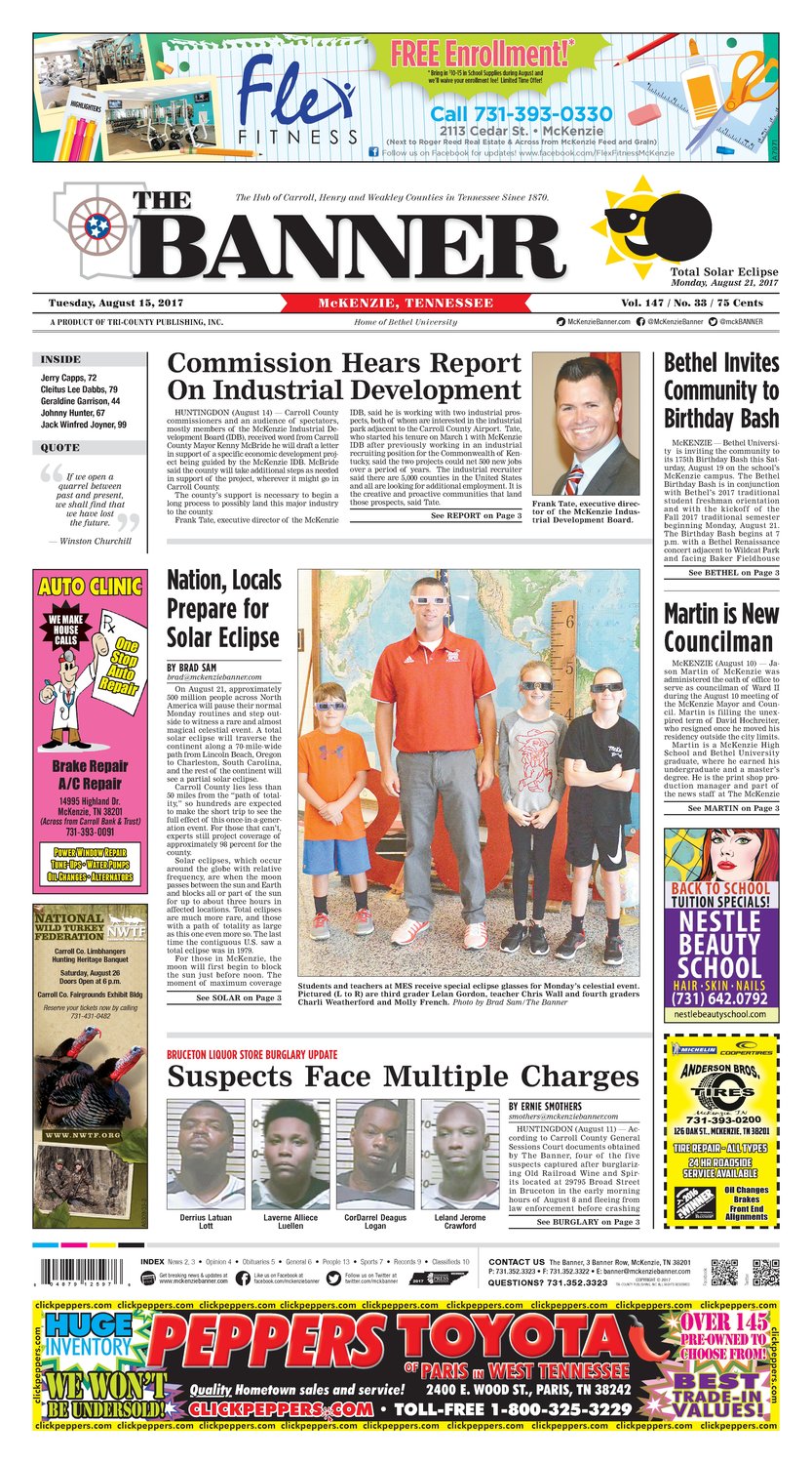 McKenzie Banner Aug. 15, 2017