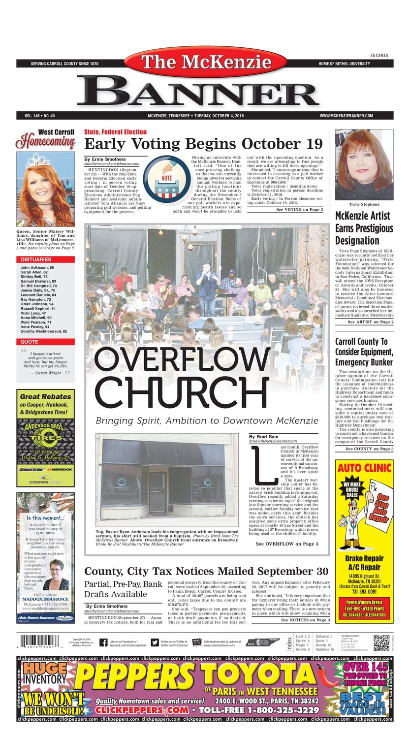 McKenzie Banner Oct. 4, 2016