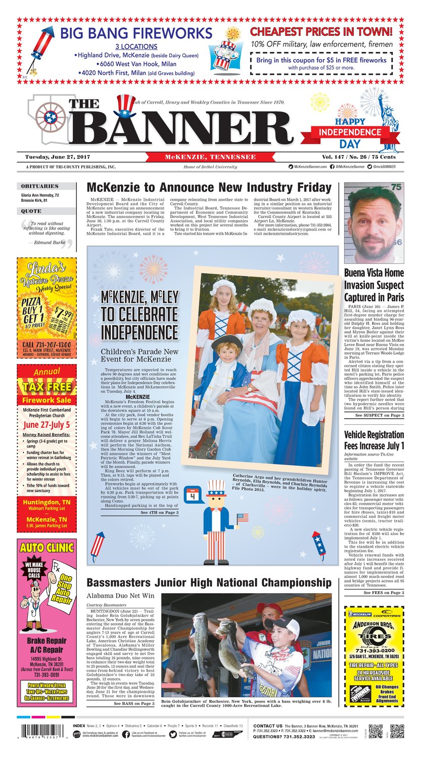 McKenzie Banner Jun. 27, 2017