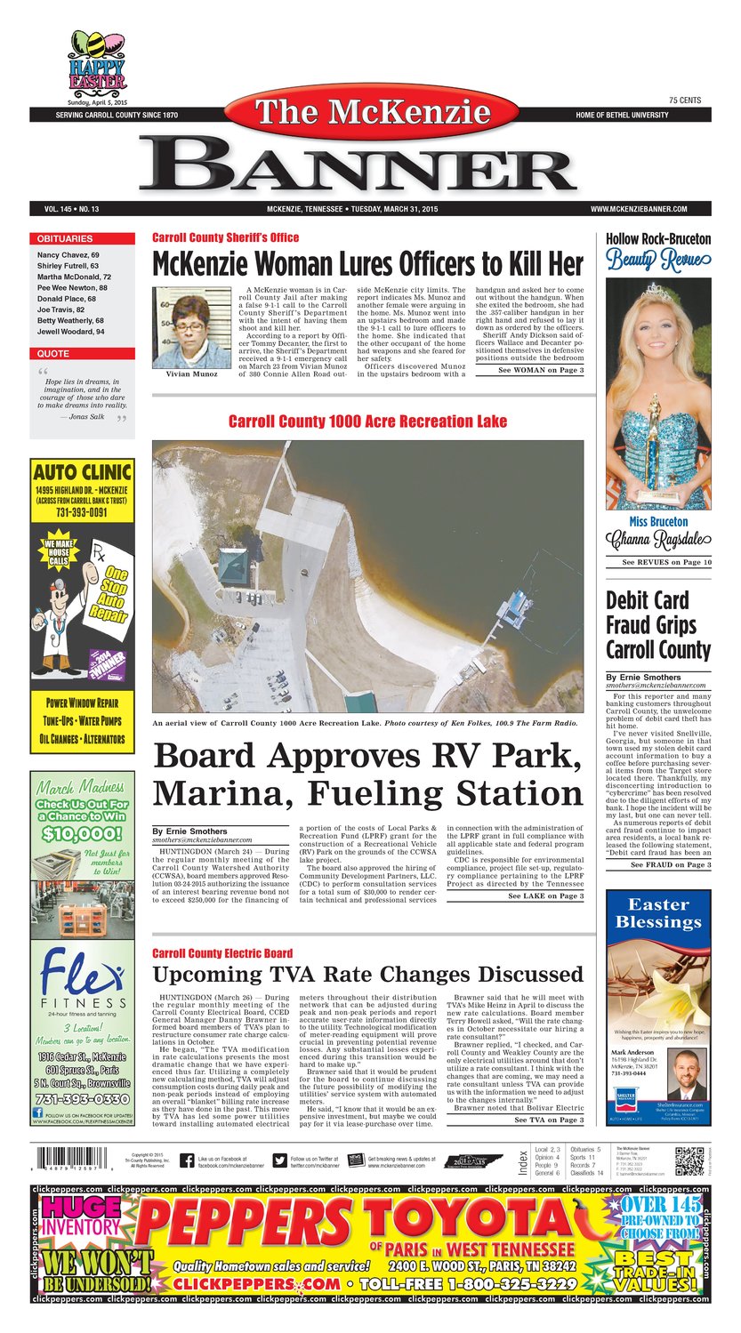 McKenzie Banner Mar. 31, 2015