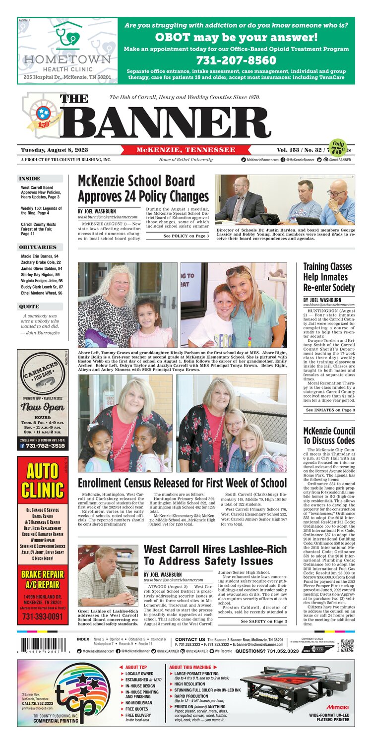 McKenzie Banner August 8, 2023