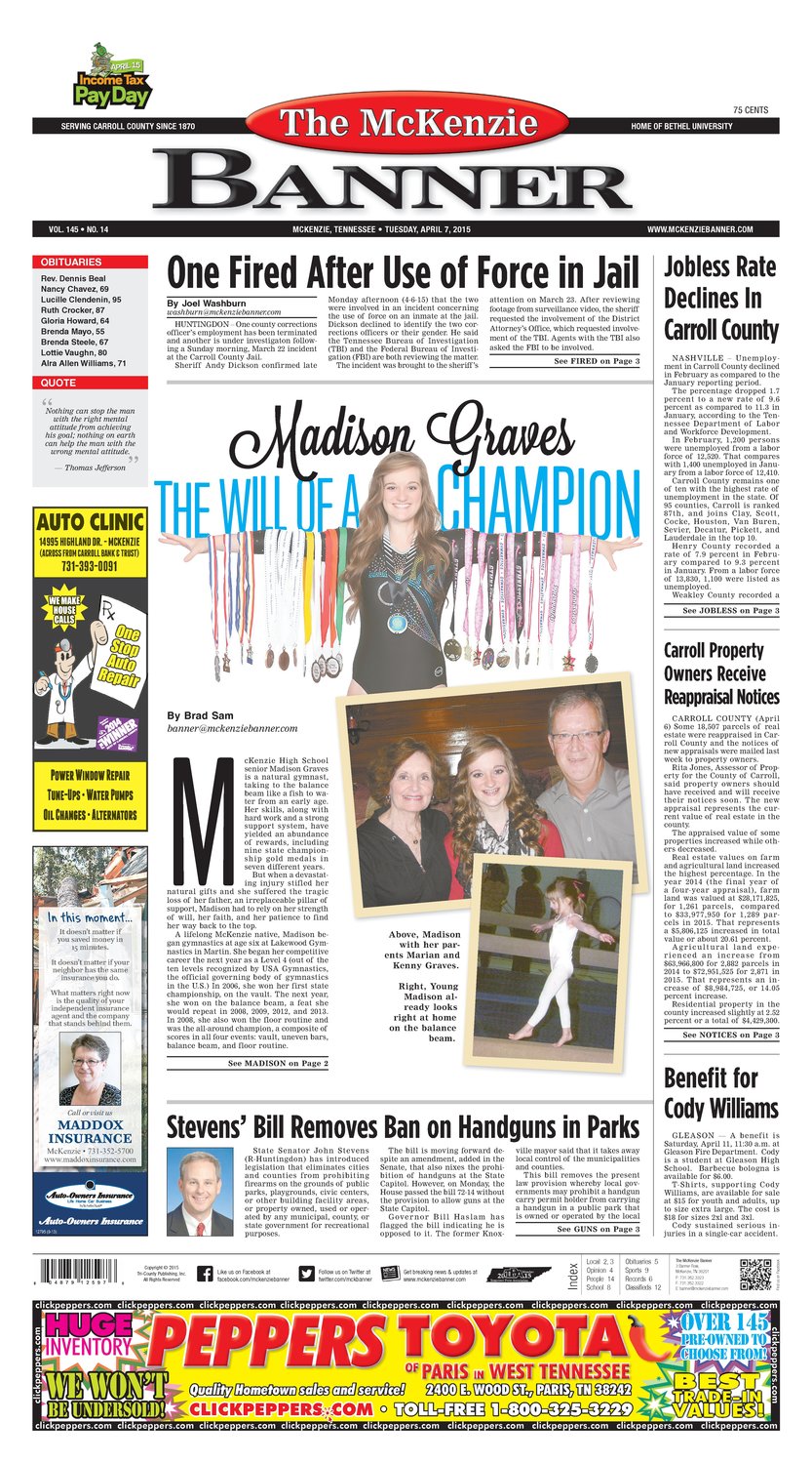 McKenzie Banner Apr. 7, 2015