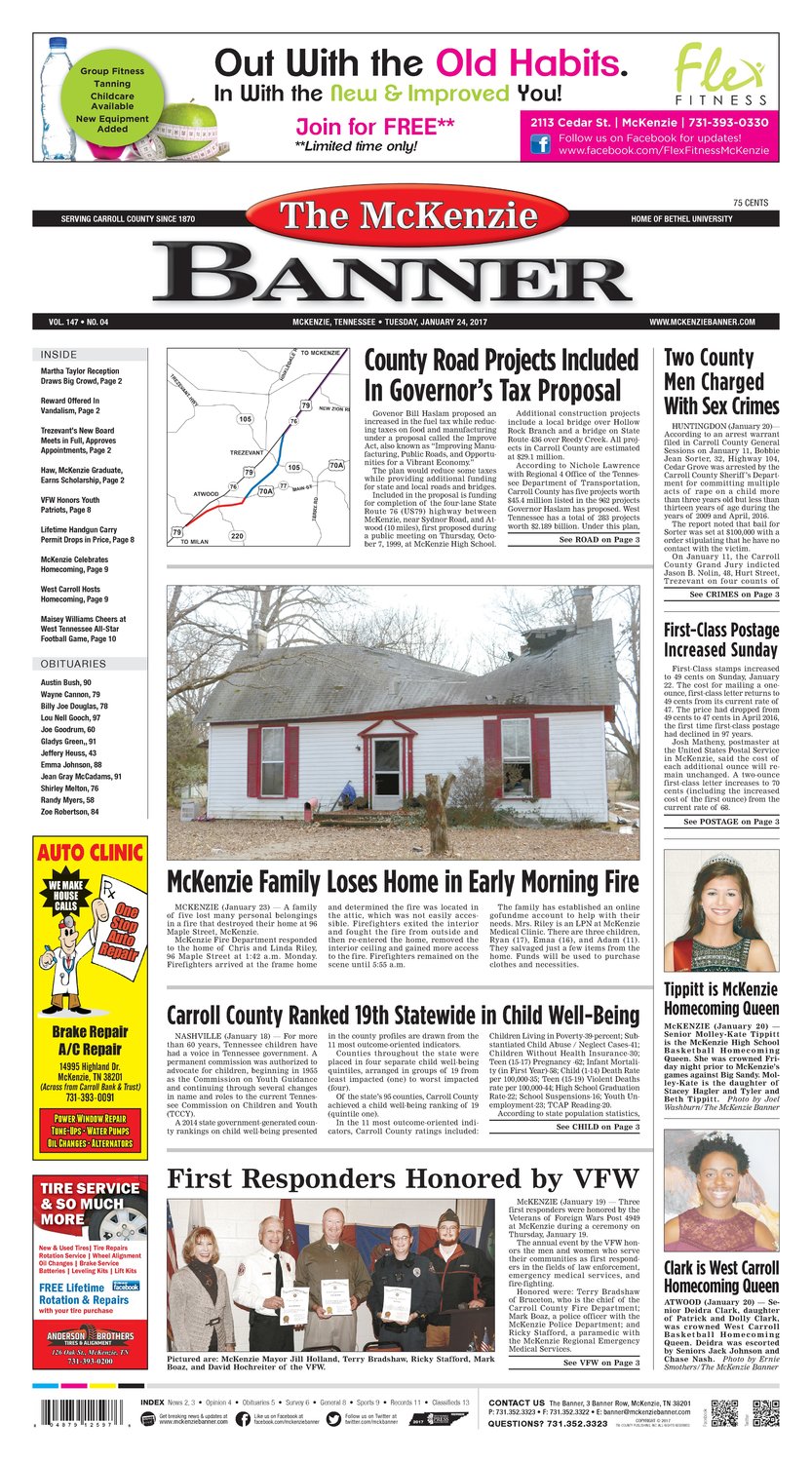 McKenzie Banner Jan. 24, 2017