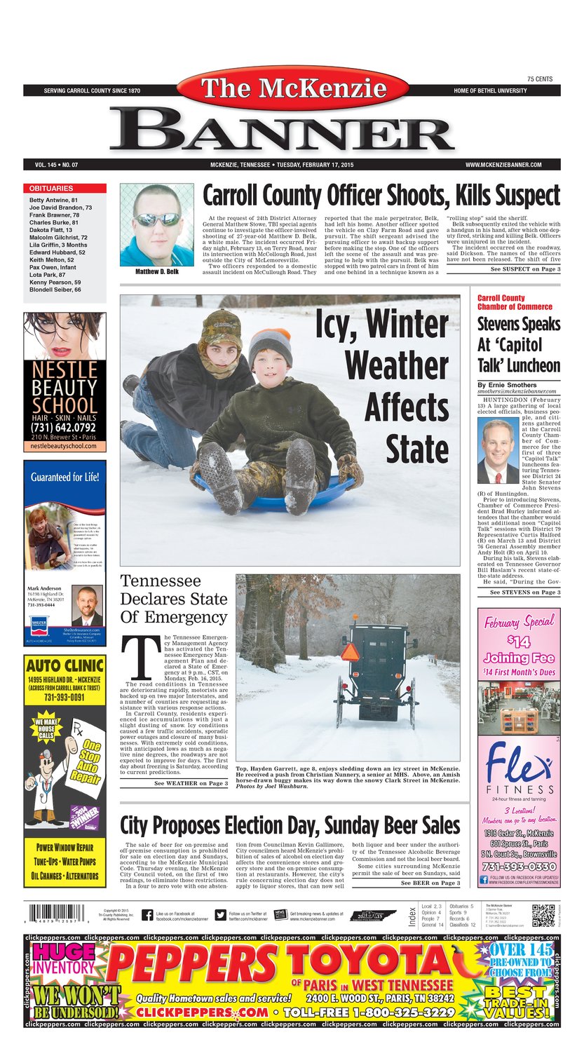 McKenzie Banner Feb. 17, 2015