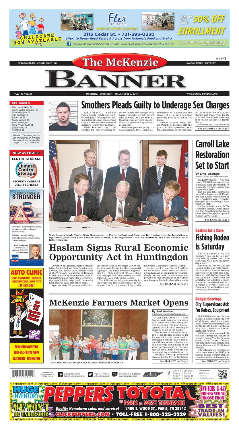 McKenzie Banner Jun. 7, 2016