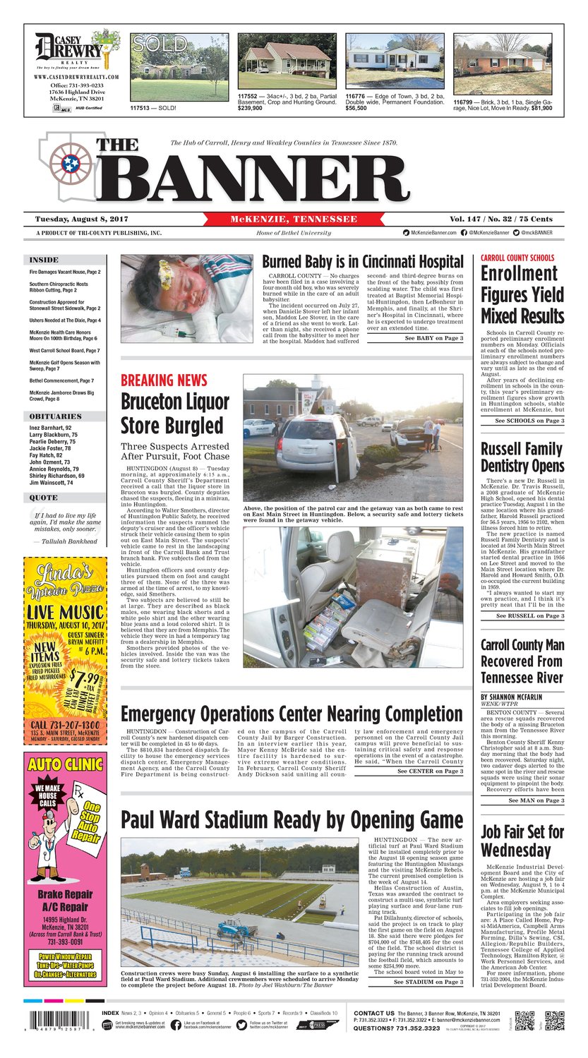 McKenzie Banner Aug. 8, 2017