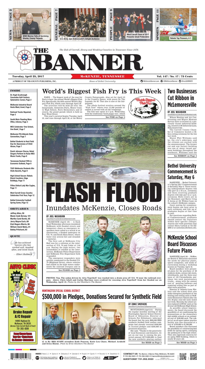McKenzie Banner Apr. 25, 2017