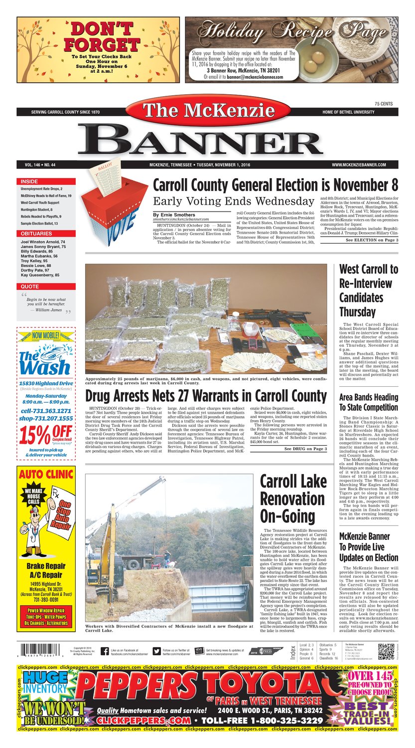 McKenzie Banner Nov. 1, 2016