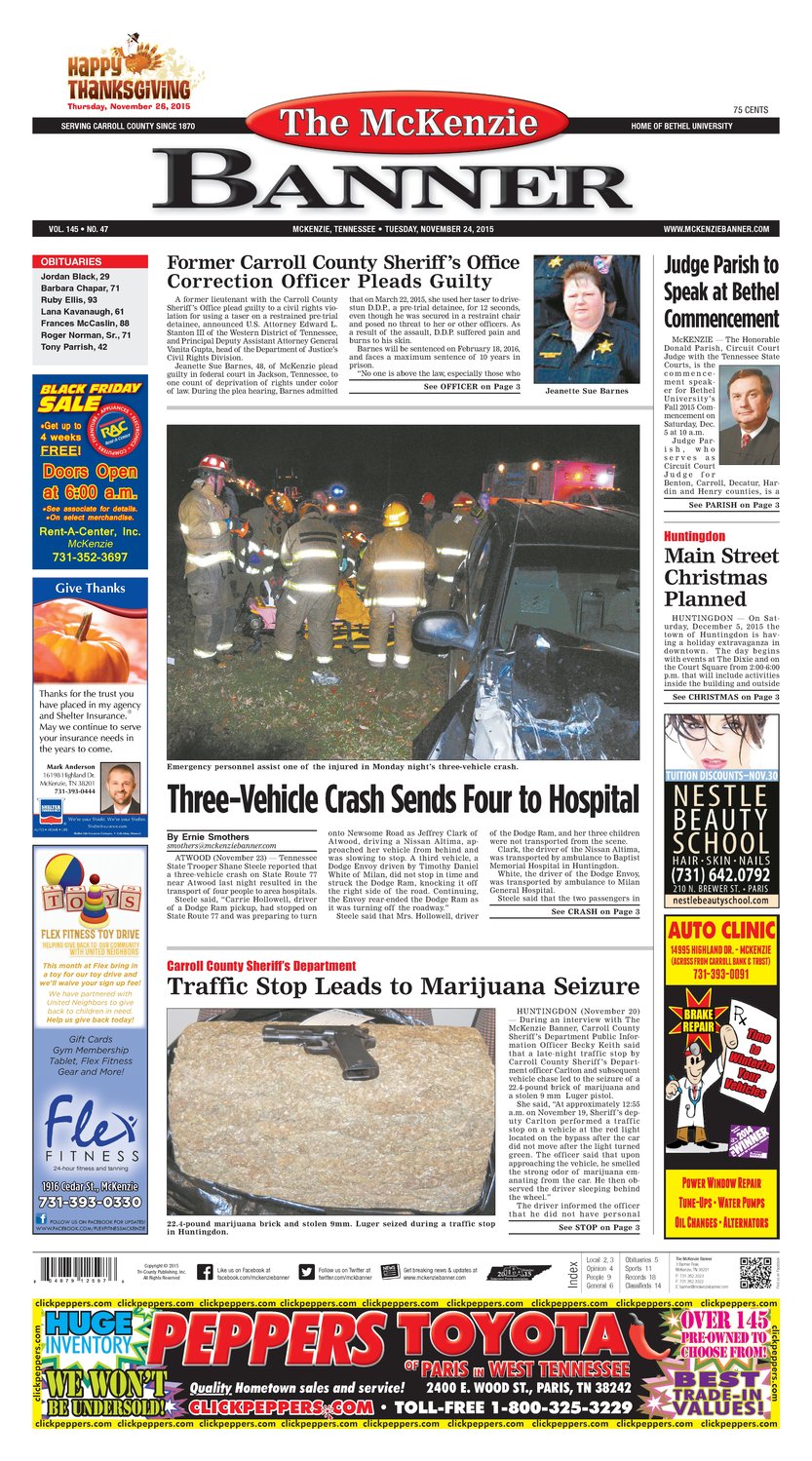 McKenzie Banner Nov. 24, 2015