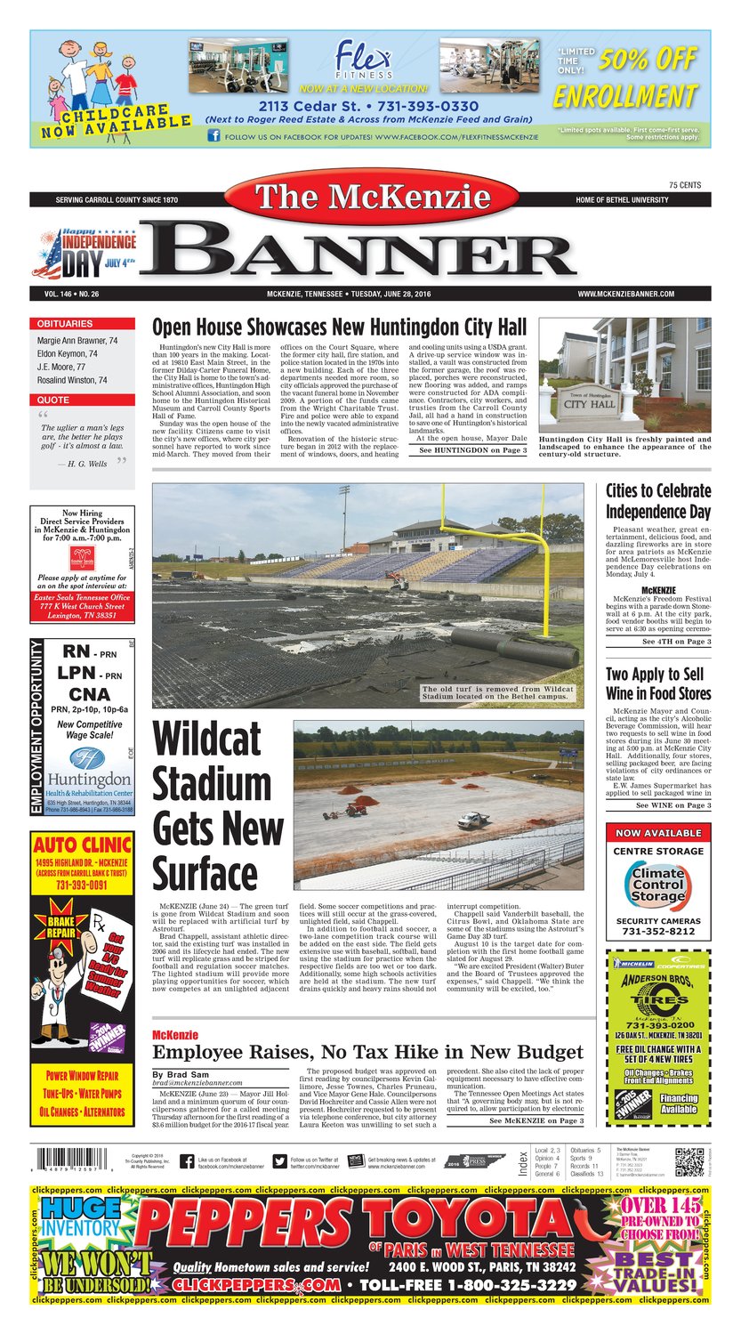 McKenzie Banner Jun. 28, 2016