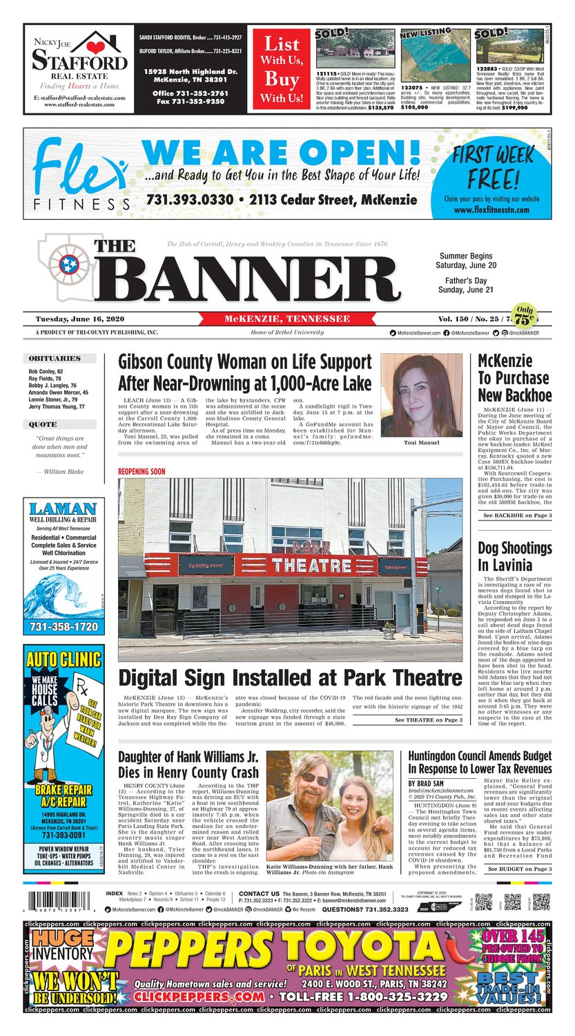McKenzie Banner June 16, 2020